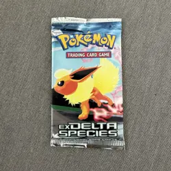 Pokemon EX Delta Species Booster Pack – Flareon Art – Sealed 2005 - Image 1