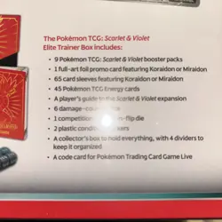 Scarlet & Violet Elite Trainer Box - Sealed ETB- Pokemon TCG - Image 3