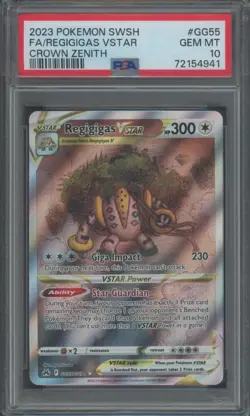Pokemon TCG Regigigas Vstar GG55/GG70 Crown Zenith Galarian Gallery PSA 10 - Image 1