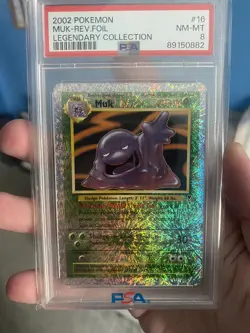 PSA 8 Muk - Reverse Holo 16/110 - Legendary Collection - Pokemon NM MINT - Image 1