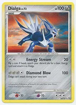Pokemon Platinum Edition Rare Card - Dialga 23/127 - Image 1