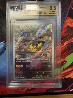Pokemon Pikachu 173/165 Sv2a Card 151 AR Full Art Rare Holo BGS 9.5 Japanese - Image 1