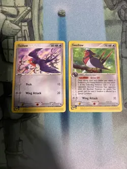 Pokemon Tcg Taillow 72/109 & Swellow 46/109 Ex Ruby & Sapphire Non-Holo - Image 1