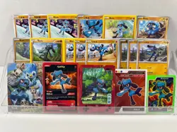 Pokemon Lot of Cards and Stickers All Riolu #447 Riolu Only Pokemon Lot of 19 - Image 1