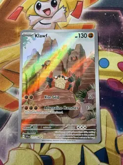 Klawf 217/198 Scarlet & Violet Base Set IR Holo Pokemon Card NM - Image 1