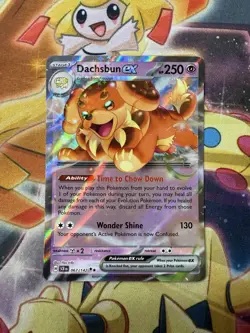 Pokemon TCG Dachsbun ex 067/142 2024 Stellar Crown Double Rare Card - NM - Image 1