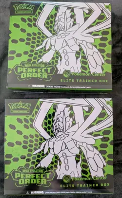 Pokemon Mega Evolution Perfect Order Pokemon Center Elite Trainer Box ETB x2 - Image 1