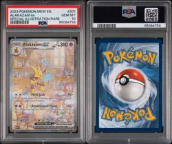 2023 POKEMON MEW EN-151 SPECIAL ILLUSTRATION RARE #201 ALAKAZAM EX PSA 10 - Image 2