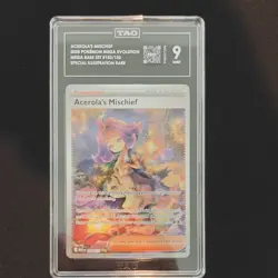 Pokemon Acerola's Mischief 183/132 Mega Evolution Illustration Rare Holo TAG 9 - Image 1