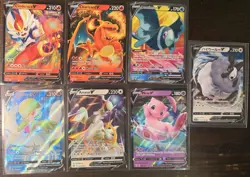 Pokemon Lot Of 7 Mew V Charizard - Image 1