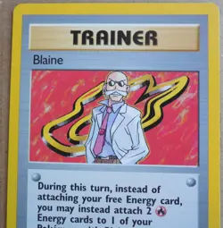 Blaine 100/132 Rare Gym Challenge Non-Holo Trainer Pokemon NM/LP - Image 2