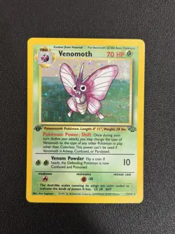 Pokemon TCG Venomoth 13/64 Jungle 1st Edition Holo Rare - MP - Image 1