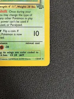 Pokemon TCG Venomoth 13/64 Jungle 1st Edition Holo Rare - MP - Image 2