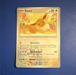 Pokemon Eevee 135/167 Sv06 Twilight Masquerade Basic HP50 20+ Reverse Holo Engl… - Image 1