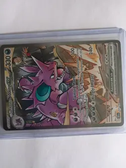 Pokemon Team Rocket's Nidoking EX 233/182 Destined Rivals Holo 330 HP Rare - Image 4