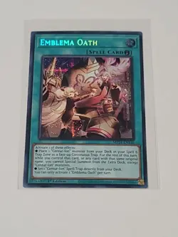 Emblema Oath MP24-EN146 Prismatic Secret Rare 1st Edition Near Mint Yu-Gi-Oh! - Image 1