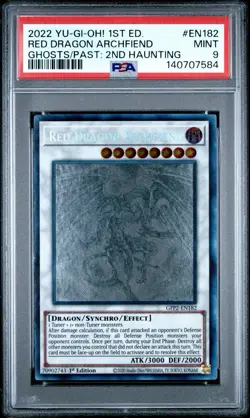 2022 Yu-Gi-Oh! Red Dragon Archfiend GFP2 1st Edition Ghost Rare PSA 9 - Image 1