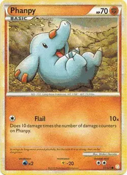 Pokemon HeartGold SoulSilver Single Card Common Phanpy 77/123 - Image 1
