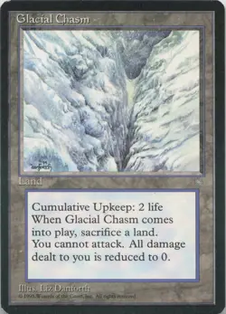 Glacial Chasm - Magic the Gathering Ice Age 353 LP MTG TCG Card - Image 1