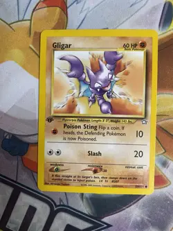 Pokemon Card - Neo Genesis 59/111 - GLIGAR (common) **1st Edition** - MP - Image 1