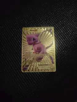 Pokemon TCG Mew 025/025 Celebrations Promo Gold Metal Card Psychic HP 60 - Image 1