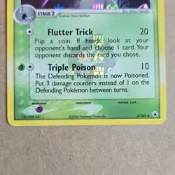 Pokemon Crobat 3/101 Holo Rare EX Hidden Legends 2004 Card - Image 5