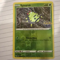 Spinarak Reverse Holo Ditto 006/078 Pokemon GO Rip Card TCG Mint - Image 1