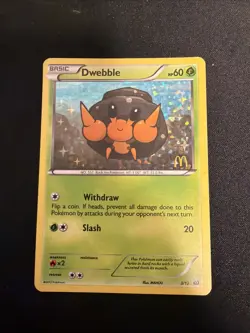 Pokemon TCG Dwebble McDonald's Promos Holo Card 3/12 2012 *LP/NM* - Image 1