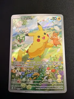 Pokemon TCG Scarlet & Violet Pikachu Promo Holo Card - Image 1
