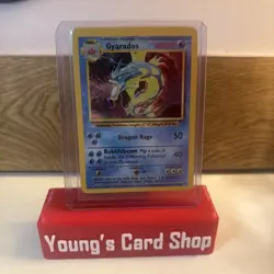 Pokemon Base Set Gyarados Holo Rare Card 6/102 Unlimited Edition - Image 1