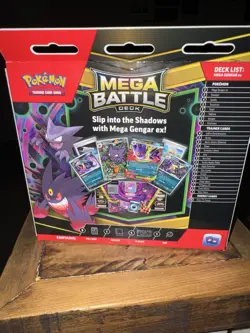 Pokemon Mega Battle Deck Mega Gengar EX Foil Cards Deck Box Playmat Coin - Image 3