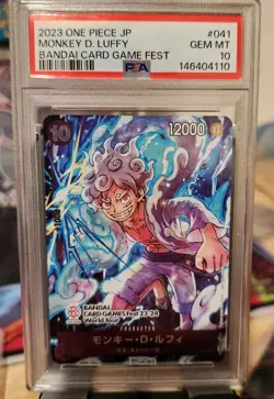 PSA 10 Monkey D. Luffy #041 Bandai Card Game Fest One Piece Card Japanese - Image 1