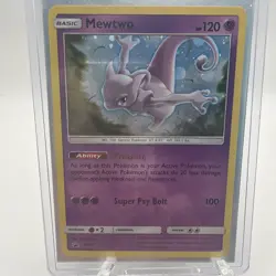 Pokemon Mewtwo TCG SM77 Cosmic Holo Black Star Promo Card NM Condition - Image 1