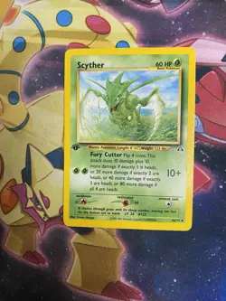 Scyther 46/75 Neo Discovery 1st Edition Vintage Pokemon Card TCG English LP - Image 1