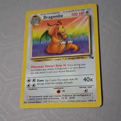 Pokemon Dragonite 19/62 Fossil Rare Stage 2 100 HP 1999 English Card - Image 1