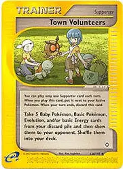 Pokemon Aquapolis 136/147 Town Volunteers Card - Image 1