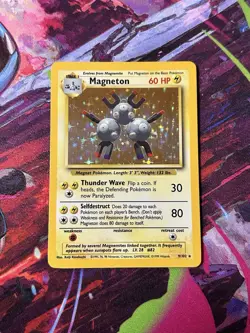 Magneton 9/102 Played WOTC Base Set Pokemon Card 1999 - Image 1