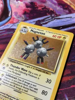 Magneton 9/102 Played WOTC Base Set Pokemon Card 1999 - Image 2