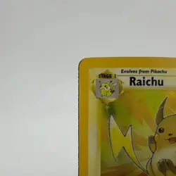 Pokemon Raichu Fossil Holo Rare 14/62 DAMAGED WOTC Vintage Card TCG - Image 2