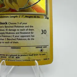Pokemon Raichu Fossil Holo Rare 14/62 DAMAGED WOTC Vintage Card TCG - Image 4