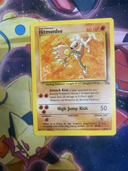 Hitmonlee Fossil Rare 22/62 Vintage Pokemon Card 1999 WOTC Non Holo - LP - Image 1