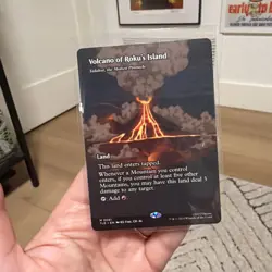 Borderless Volcano of Roku's Island TLE 0061 Eternal Mythic MTG Avatar - Image 1