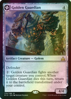 MTG Golden Guardian // Gold-Forge Garrison Foil ** Rivals of Ixalan ** En (NM) - Image 1
