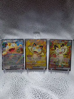 Pokemon Perfect Order Meowth LOT ALL 3 CARDS!!!!! 062/107/121 Double/Ultra/SIR - Image 1