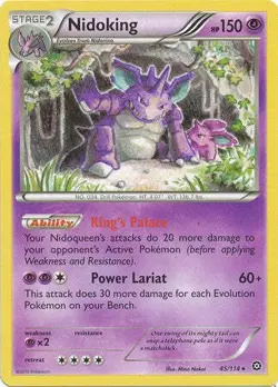 Nidoking 45/114 Rare - Pokemon XY Steam Siege Card - Image 1