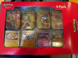 Pokemon 151 Sams Club Mini Tin Set Of 4 Cosmos Holo Promos (Promos + Tins Only) - Image 1