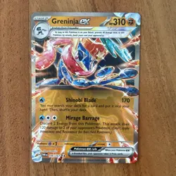 Pokemon TCG Greninja EX Twilight Masquerade 106/167 Double Rare NM Card - Image 1