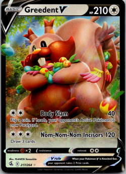 217/264 Greedent V - Fusion Strike Ultra Rare NM - Image 1