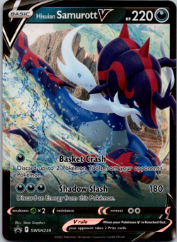 Hisuian Samurott V - SWSH239 - Ultra Rare - Pokemon Black Star Promo - NM - Image 1