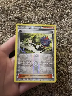 Pokemon N Trainer Supporter Uncommon Reverse Holo 105/124 Fates Collide - Image 1